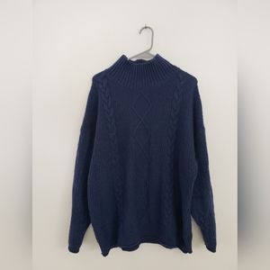 Universal Thread Cable Knit Sweater, Size Xtra Large, Color Navy Blue.